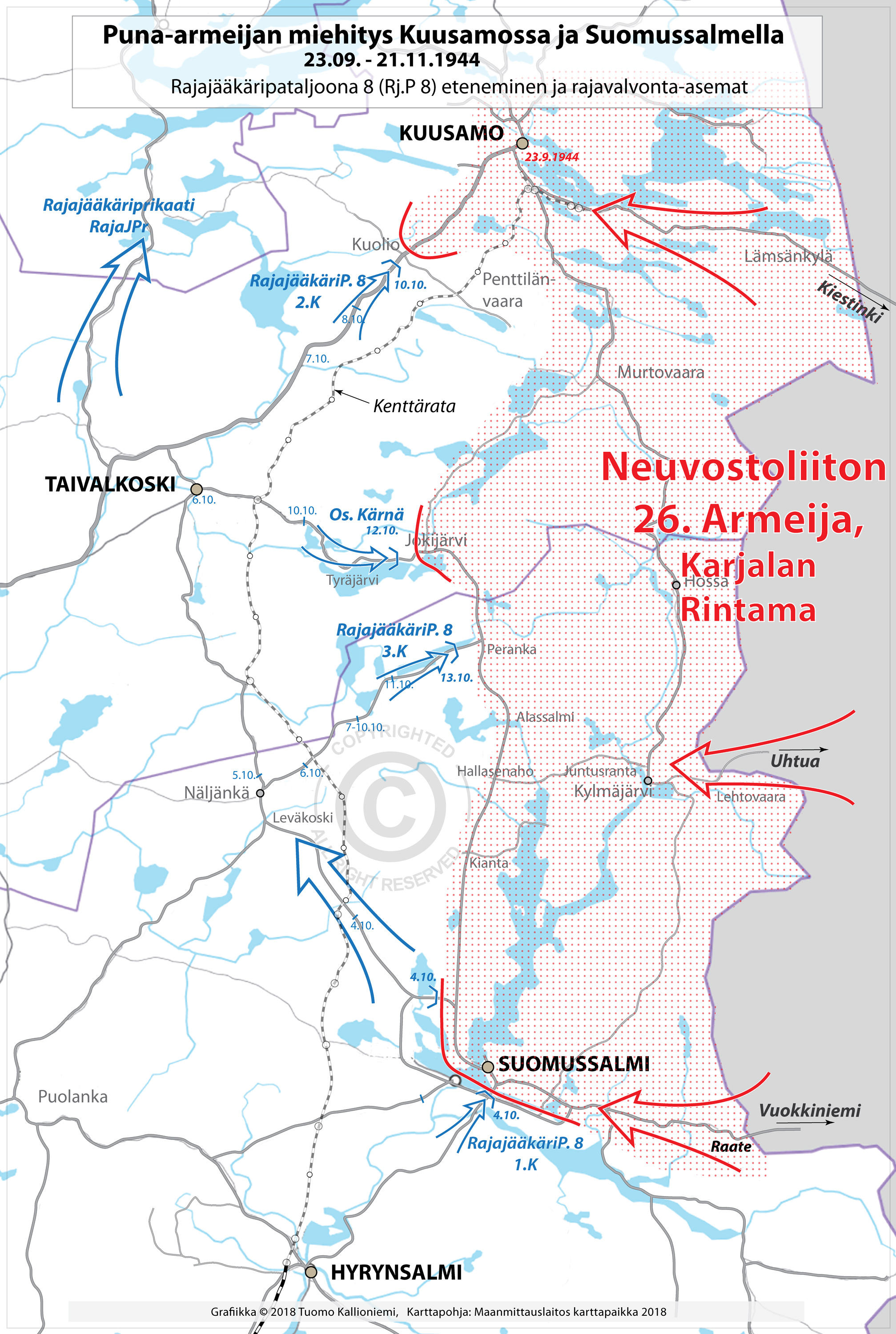 Neuvostoliiton miehitys Kuusamossa ja Suomussalmella - SUOMI 1944-1945